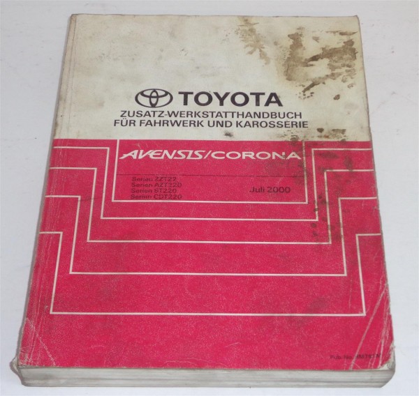 Werkstatthandbuch Toyota Avensis / Corona Karosserie / Getriebe / Klima...07/2000