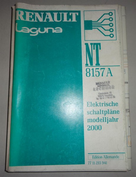 Werkstatthandbuch Elektrik / Elektrische Schaltpläne Renault Laguna 2000