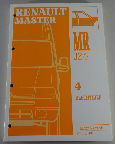 Werkstatthandbuch / Reparaturanleitung Renault Master - 4 Blechteile Stand 1997