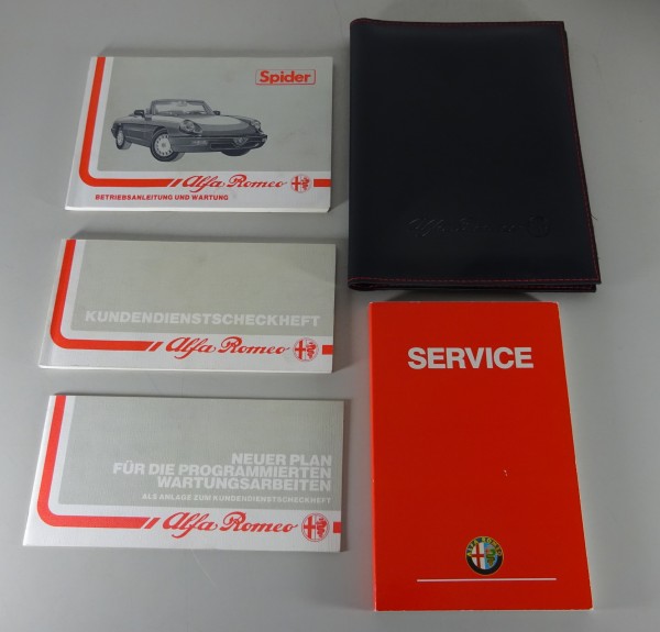 Bordmappe mit Betriebsanleitung / Handbuch Alfa Romeo Spider Serie 4 von 11/1989