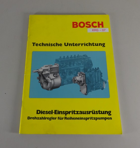 Technische Unterrichtung Bosch Drehzahlregler für Reiheneinspritzpumpen '09/1975