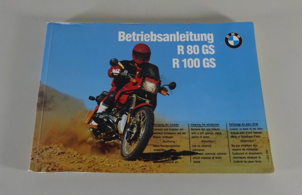 Betriebsanleitung / Handbuch BMW Motorrad R 80 GS / R 100 GS Stand 09/1990