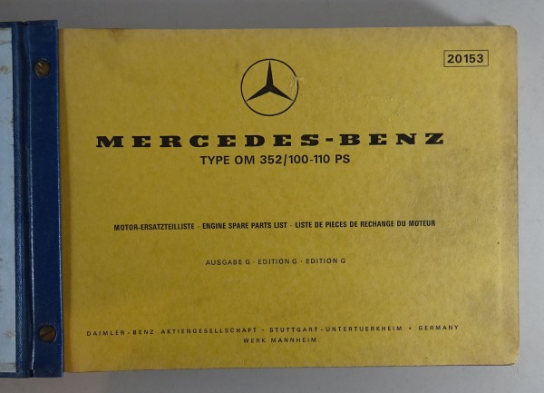 Teilekatalog / Ersatzteilliste Mercedes Benz Type LP-LPS 1932 von 03/1971