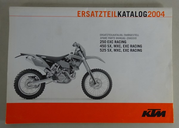 Teilekatalog Fahrgestell KTM 250 EXC Racing / KTM 450 SX / etc. Modelljahr 2004