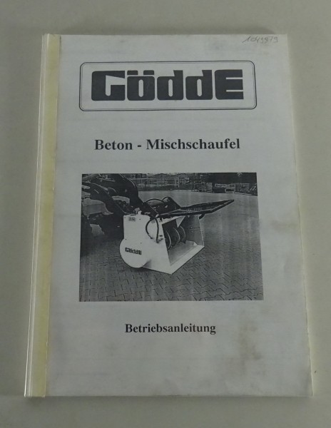 Betriebsanleitung / Handbuch Göde Beton - Mischschaufel