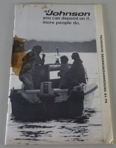 Betriebsanleitung / Technische Bedienungsanweisung | Johnson Bootsmotor E-4 PS