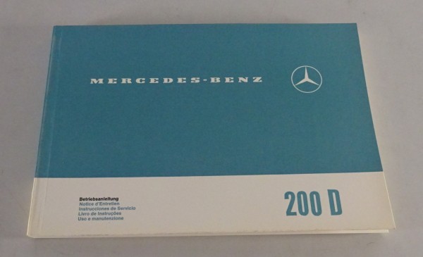 Betriebsanleitung Mercedes Benz W110 200D Diesel Heckflosse Stand 11/1965