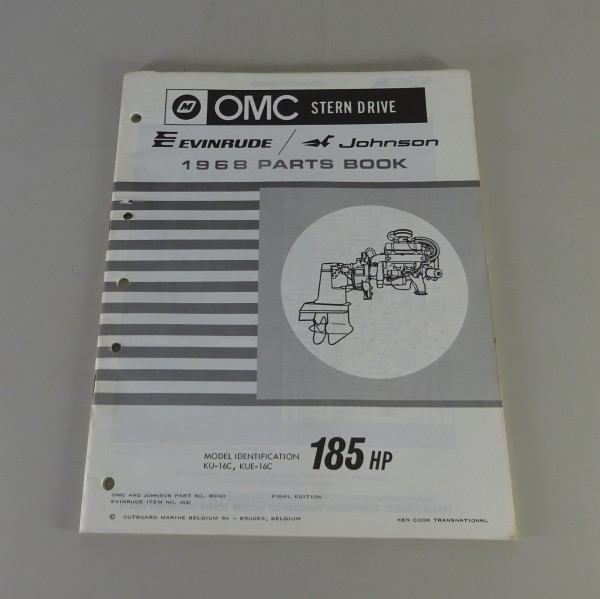 Teilekatalog OMC Johnson / Evinrude 185 PS Models Stand 1968