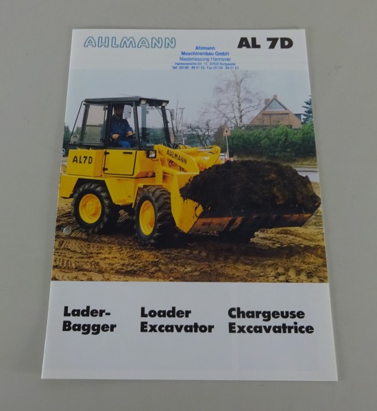 Prospekt / Broschüre Ahlmann Lader-Bagger AL 7D