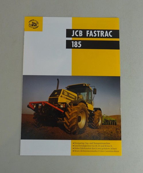 Prospekt / Broschüre JCB Fastrac 185 Schlepper / Zugmaschine / Traktor 10/1997