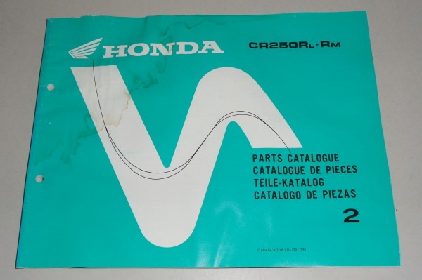 Teilekatalog / Parts Catalog Honda CR 250 R Vollcross-Enduro Stand 1990