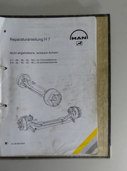 Reparaturanleitung MAN lenkbare Vorlauf- & Nachlaufachsen V7 / V9 Stand 07/1995