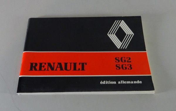 Betriebsanleitung / Handbuch Renault LKW SG 2 / SG 3 Stand 08/1980