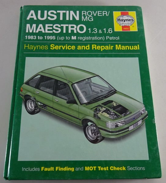 Haynes Reparaturanleitung Austin Maestro 1.3 & 1.6 Stand 1995 auf Englisch