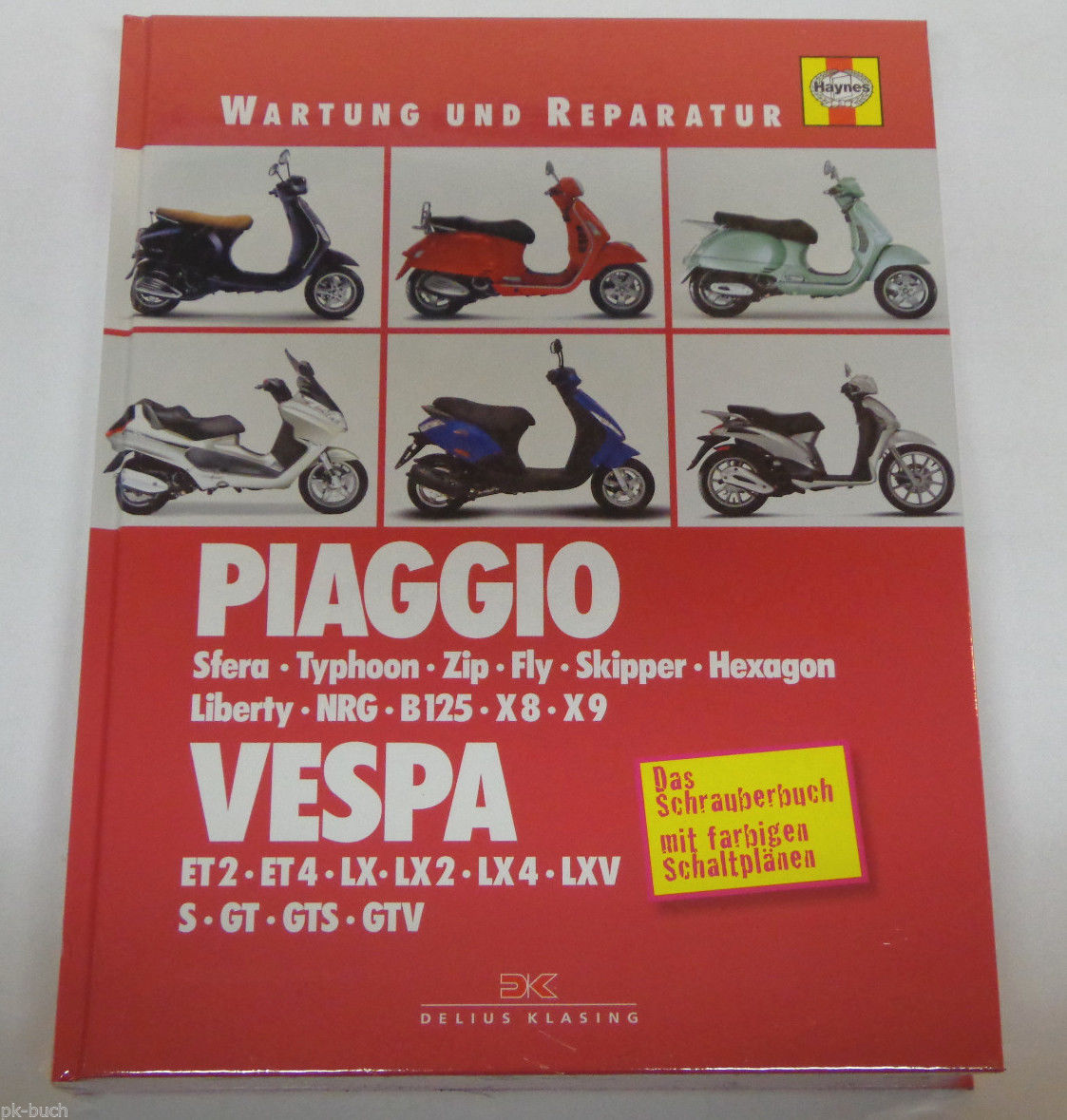 1991-2009 Reparaturanleitung Schrauberbuch Piaggio und Vespa Motorroller