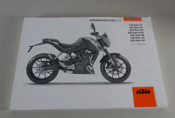 Betriebsanleitung / Handbuch KTM 125 Duke EU / 200 Duke EU AR ASIA... von 1/2015