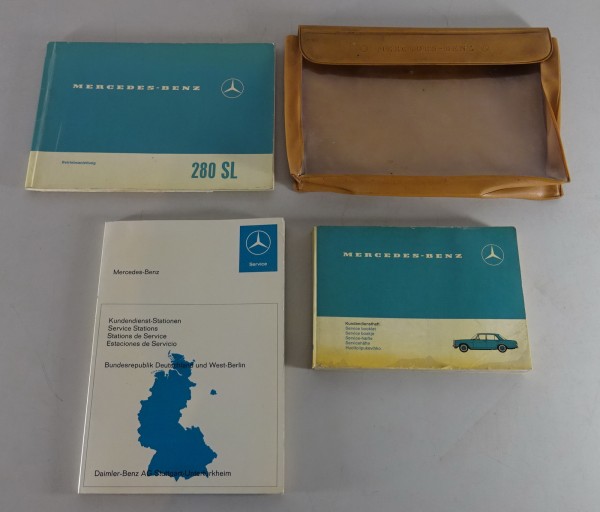 Bordmappe + Betriebsanleitung Mercedes Benz 280 SL Pagode Pagoda R113 von 1970