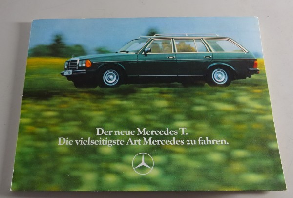 Prospekt / Postkartenmappe mit 6 Postkarten Mercedes Benz W123 / S123 T-Modell