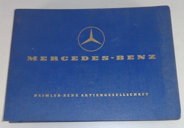 Teilekatalog Mercedes Benz Ponton W121 Diesel 190D Stand 07/1958