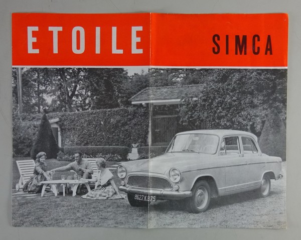 Prospektblatt Simca Aronde Etoile (Rush) Stand 1960/61