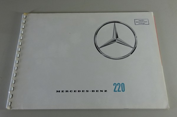 Prospekt / Broschüre französisch Mercedes-Benz 220 W111 Heckflosse Stand 07/1959