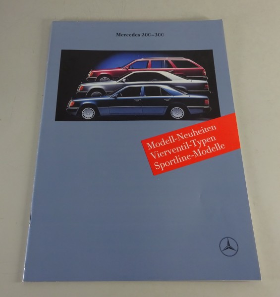 Prospekt / Broschüre Mercedes-Benz W124 / C124 / S124 + Sportline Stand 07/1989