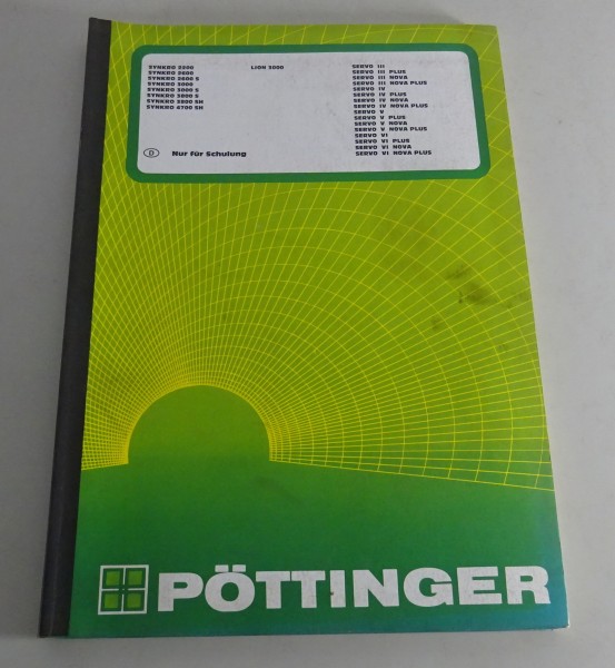 Schulungsunterlagen Pöttinger Grubber / Drehpflug / Kreiselegge Stand ca. 1996