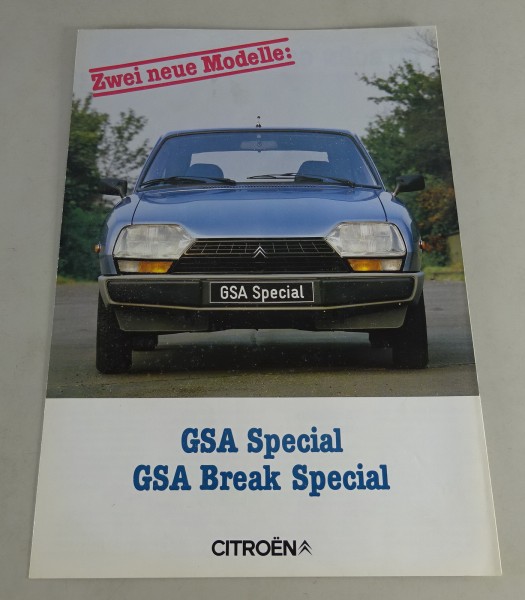 Prospekt / Brochure Citroen GSA Special / GSA Break Special Stand 09/1980