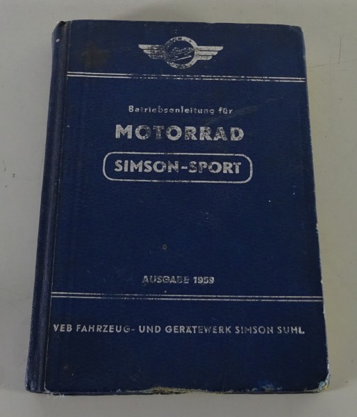Betriebsanleitung / Handbuch Motorrad Simson AWO 425 Sport Ausgabe 1959