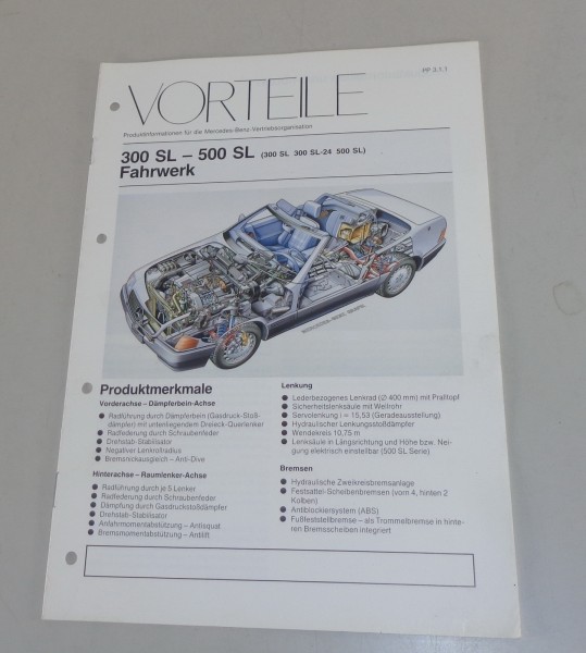 Produktinfo / Vorteile Mercedes SL R129 300 SL - 500 SL Fahrwerk von 02/1989