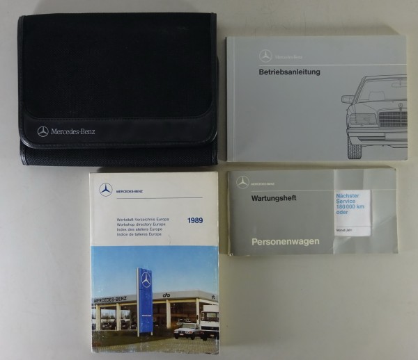 Bordmappe + Betriebsanleitung Mercedes S-Klasse W126 420 / 500 / 560 von 11/1989