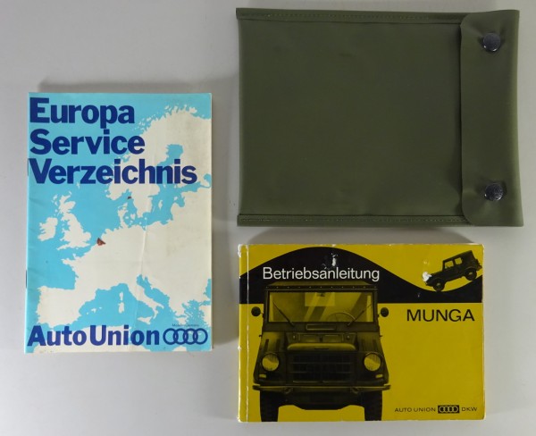 Bordmappe + Betriebsanleitung Auto Union DKW Munga 0,25t gl/1000 Stand 09/1965
