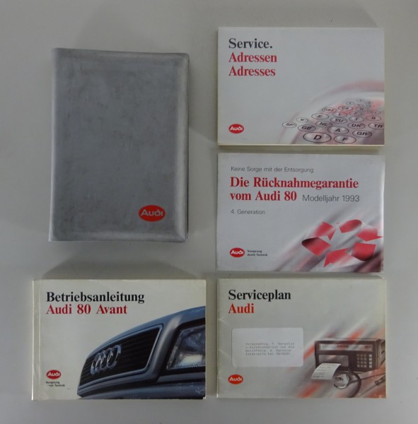 Bordmappe + Betriebsanleitung / Handbuch Audi 80 B4 Avant Stand 06/1992