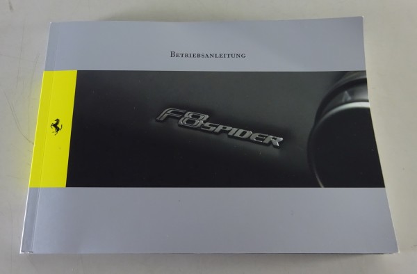 Betriebsanleitung / Handbuch Ferrari F8 Spider 3,9l V8 720 PS Stand 12/2019