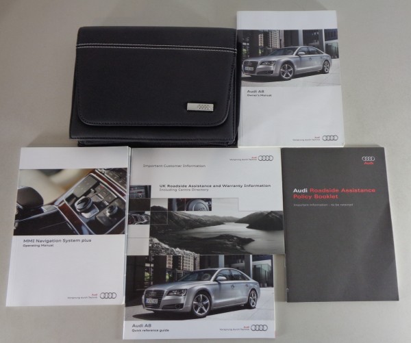 Owner's Manual / Handbook + Wallet Audi A8 D4 printed 09/2010