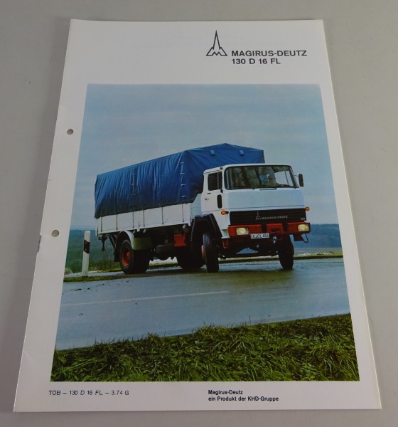 Prospekt / Broschüre Magirus-Deutz LKW 130 D 16 FL Frontlenker Stand 04/1974