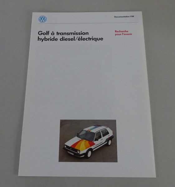 Brochure VW Golf 2 / II Diesel, Elektro Hybrid - Recherche pour lávenir 1988