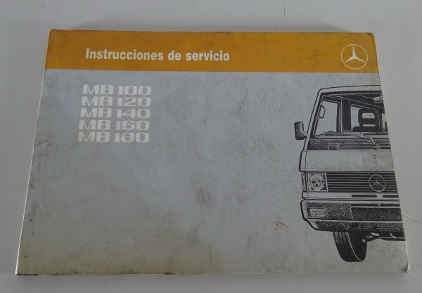 Instrucciones de servicio Mercedes Benz MB 100 / 120 / 140 / 160 / 180 de 1986