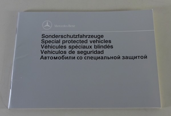 Betriebsanleitung Mercedes-Benz E-Klasse W210 E420 Sonderschutzfahrzeuge 1996