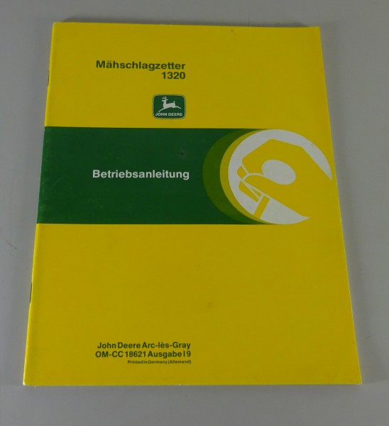 Betriebsanleitung / Handbuch John Deere Mähschlagzetter 1320