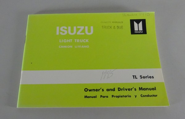 Owner's Manual / Manual de instrucciones Isuzu Light Truck TL Series from 1975