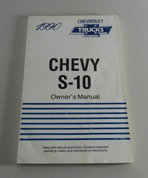 Owner´s Manual / Handbook Chevrolet S-10 Blazer / Pickup Stand 1990