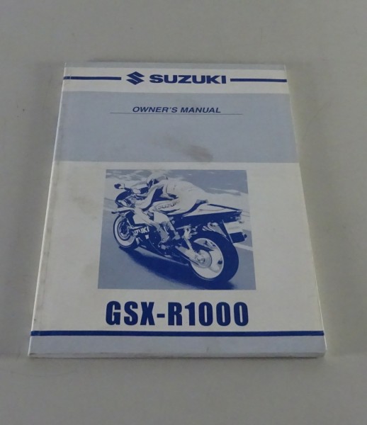 Betriebsanleitung / Handbuch / Owner´s Manual Suzuki GSX-R 1000 Stand 11/2000