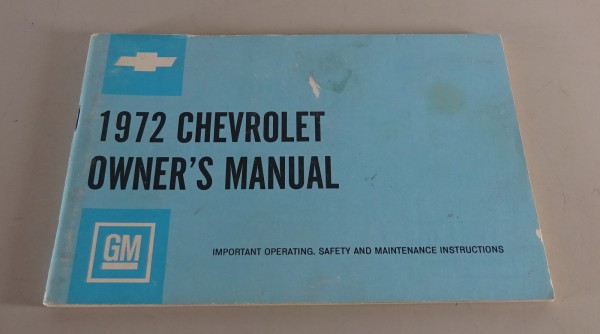 Owner´s Manual Chevrolet Biscayne / Brookwood / Bel Air / Impala / Caprice '1972