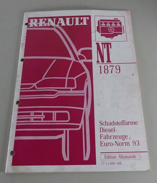 Werkstatthandbuch Renault Rapid / Clio / 19 / 21 Motor Typ F40 EN Stand 1992