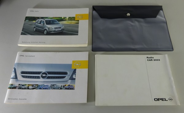 Bordmappe mit Betriebsanleitung / Handbuch Opel Agila A Stand 11/2002