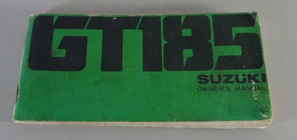 Owner's Manual / Handbook Suzuki GT 185 Gran Tourismo from 04/1976