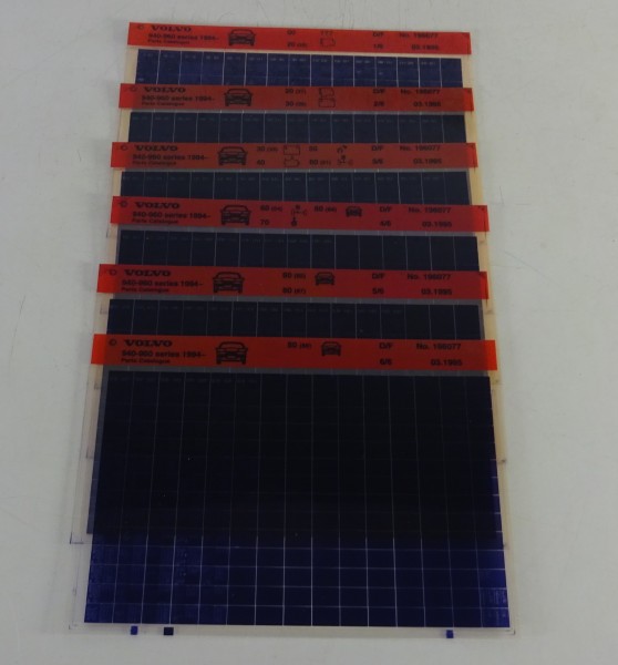 Microfich Teilekatalog Volvo Serie 940 - 960 Baujahr 1990 - 1996 Stand 03/1995