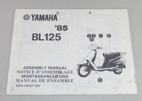 Montageanleitung / Set Up Manual Yamaha BL 125 Stand 1985