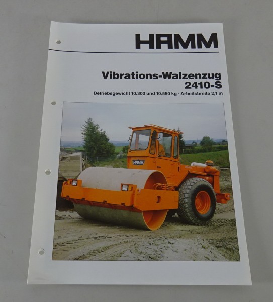 Prospekt / Broschüre HAMM Vibrations-Walzenzug 2410-S Stand 10/1985